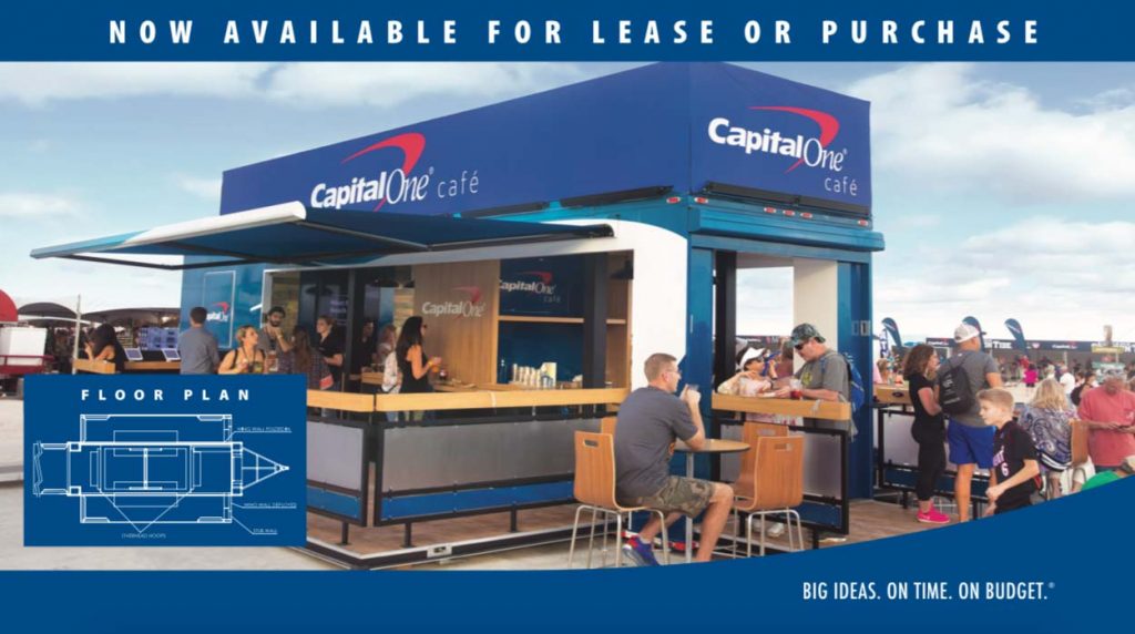 Capital One cafe drop trailer