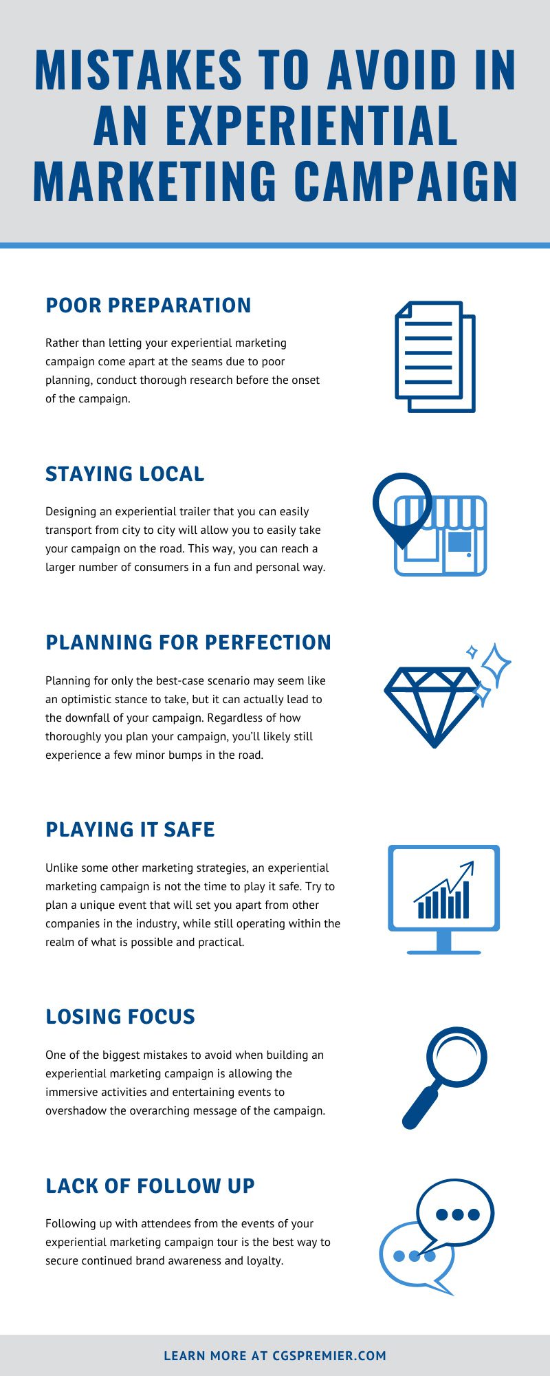 Mistakes to Avoid in an Experiential Marketing Campaign infographic