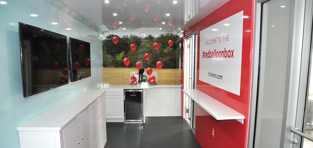 custom healthcare patented drop trailer